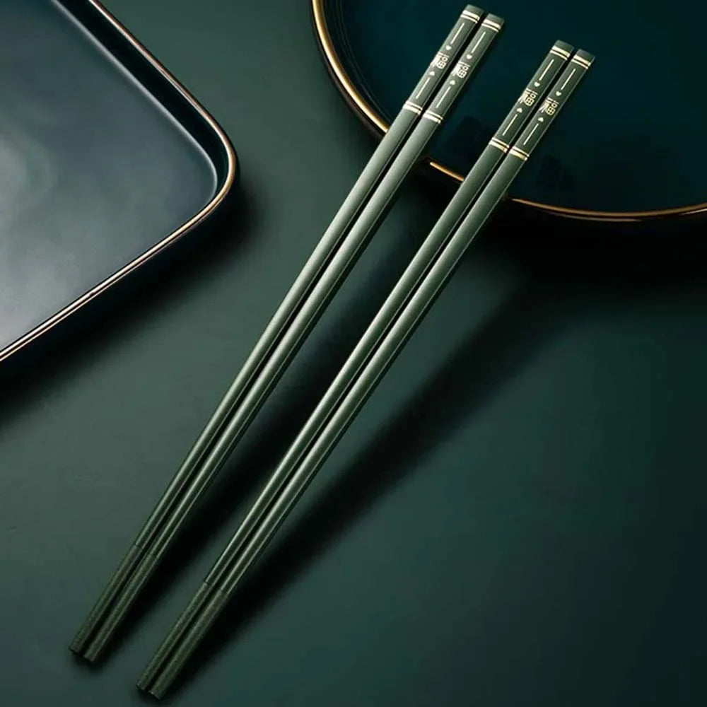 Red Heart Metal Chopsticks | Luxury Chinese New Year Gift - 1 Pc