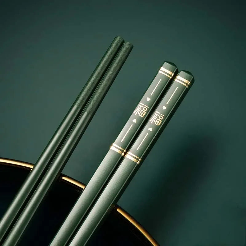 Red Heart Metal Chopsticks | Luxury Chinese New Year Gift - 1 Pc