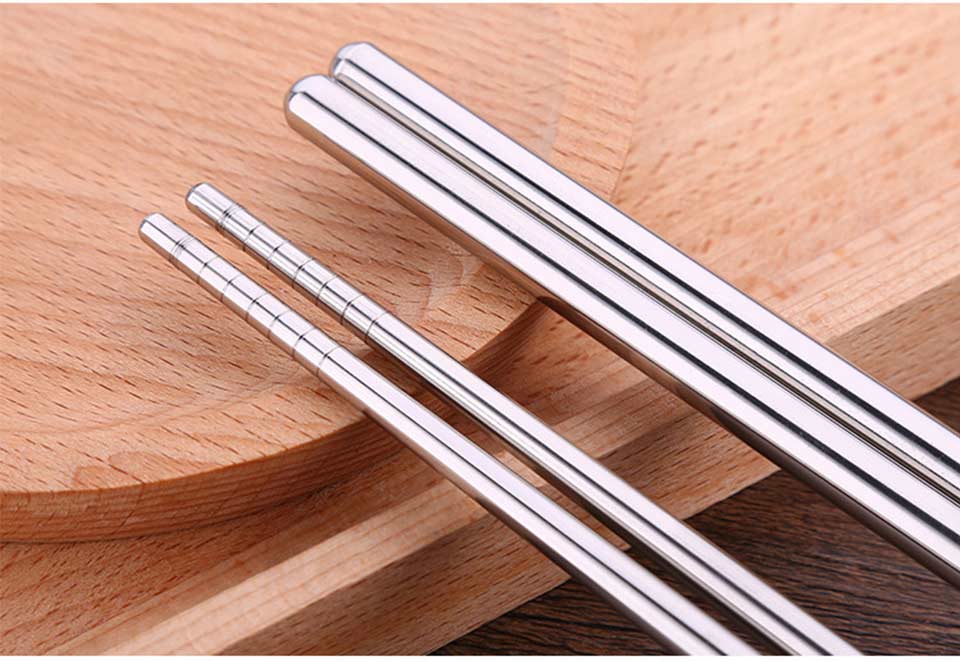 Long Cooking Stainless Steel Chopsticks (1 Pair)