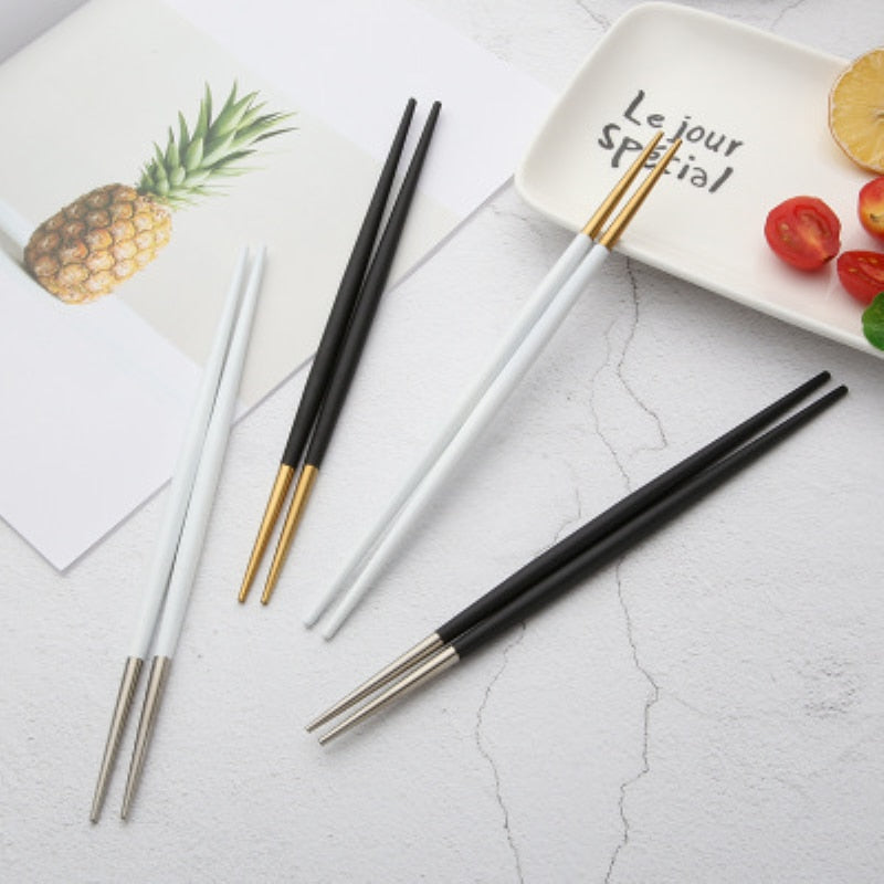 Contemporary Stainless Steel Chopsticks (1 pair)