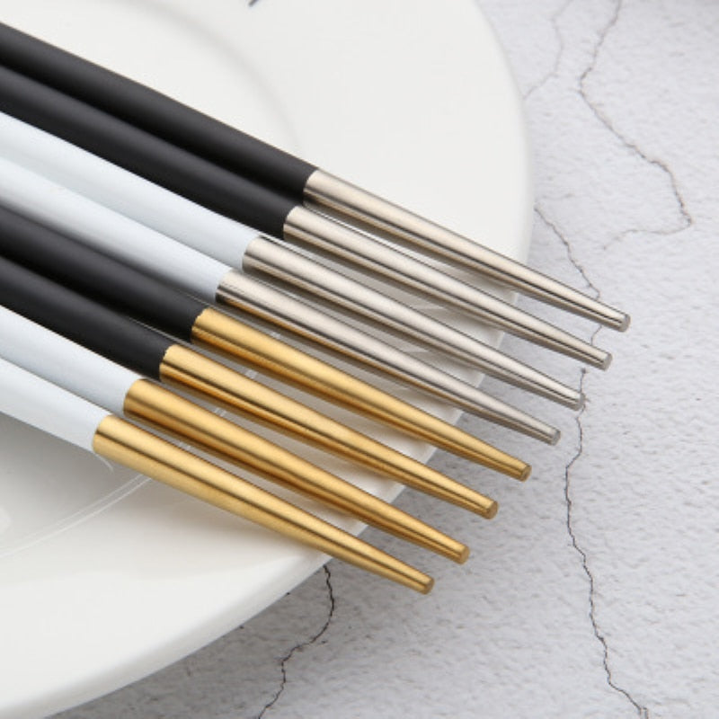Contemporary Stainless Steel Chopsticks (1 pair)