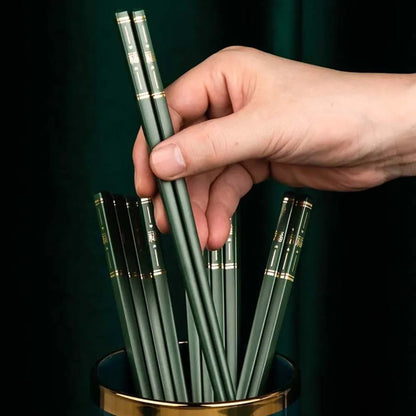 Red Heart Metal Chopsticks |  Luxury Chinese New Year Gift - 1 Pc