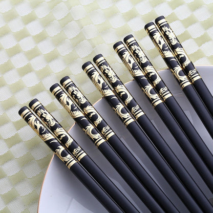 Ornate Dragon Alloy Chopsticks (1 pair)