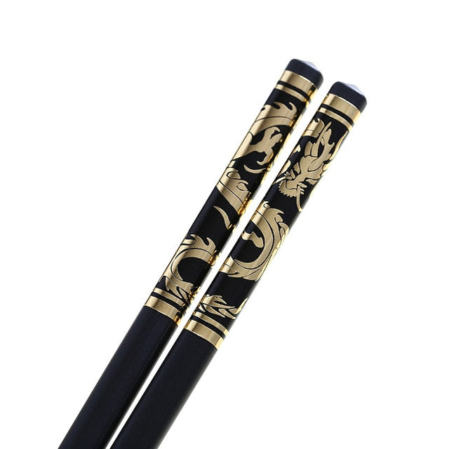 Ornate Dragon Alloy Chopsticks (1 pair)