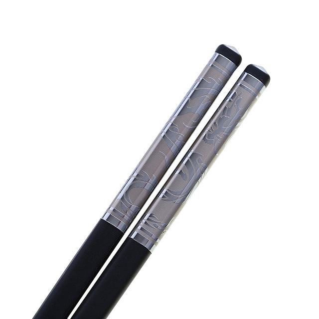 Ornate Dragon Alloy Chopsticks (1 pair)